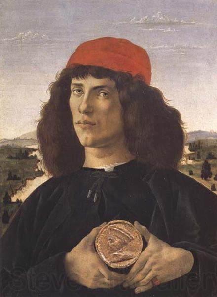 Sandro Botticelli Portrait of a Youth with a Medal Spain oil painting art